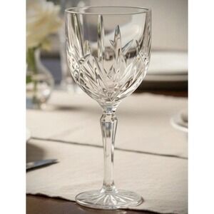 MARQUIS By WATERFORD Brookside Crystal Water Goblet 8.5" Clear Cut Stemware